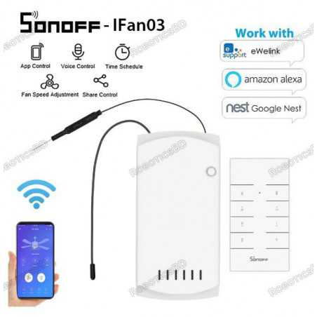 SONOFF IFan03: Wi-Fi Ceiling Fan And Light Controller Robotics Bangladesh
