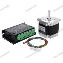 Nema 23 23HS5628 2.8A Two Phase 6.35mm Shaft Stepper Motor With TB6600 Stepper Motor Driver Robotics Bangladesh
