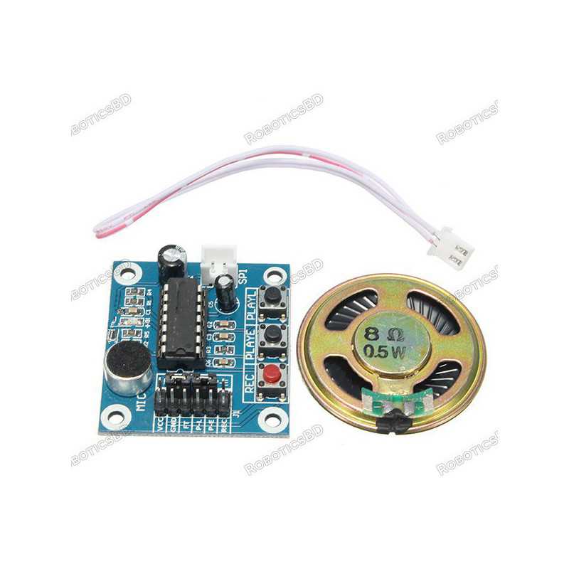 ISD1820 Voice Recording Module With Mic and Loudspeaker Robotics Bangladesh ISD1820 Voice Recording Module With Mic and Loudspeaker Robotics Bangladesh
