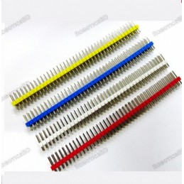 40 Pin 2.54mm Pitch Male Double Row Straight Pin Header Strip Robotics Bangladesh