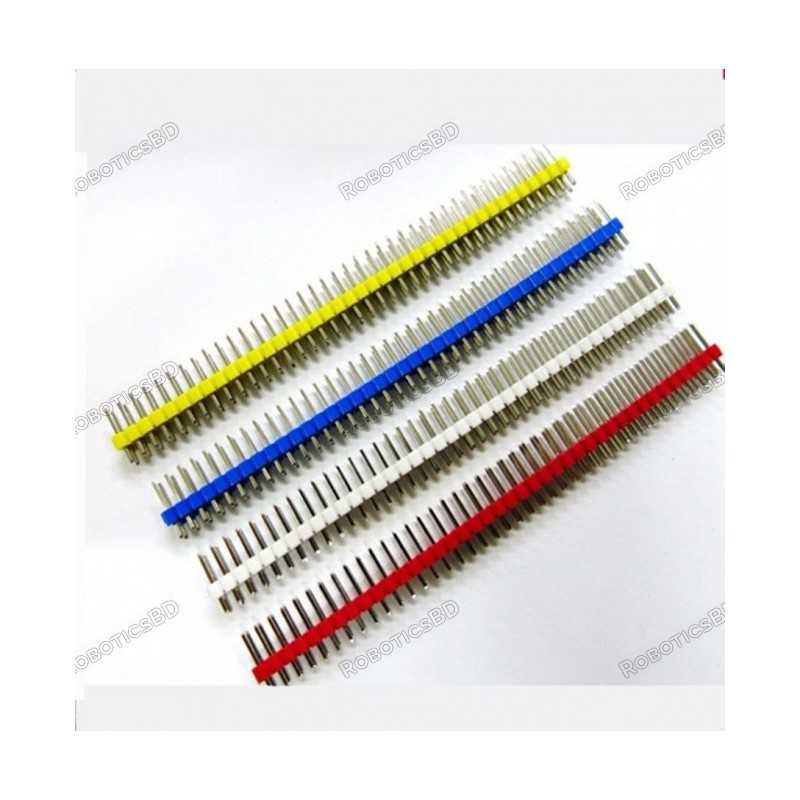 40 Pin 2.54mm Pitch Male Double Row Straight Pin Header Strip Robotics Bangladesh 40 Pin 2.54mm Pitch Male Double Row Straight Pin Header Strip Robotics Bangladesh