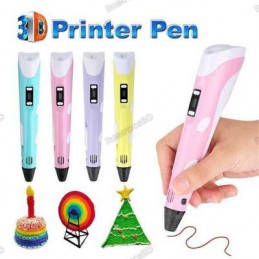 3D Pen 2nd Generation LED Display Screen with (6 Color Filament) Robotics Bangladesh