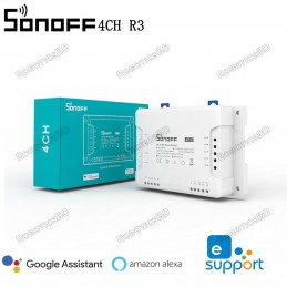 Sonoff 4 Channel R3 Wireless WiFi Smart Switch (10A, 2200 W) Robotics Bangladesh