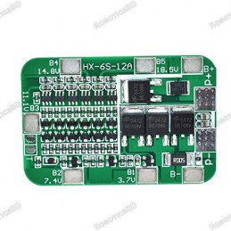 6S 15A 24V PCB BMS Protection Board for 6 Pack 18650 Li-ion Lithium Battery Cell Module DIY Kit Robotics Bangladesh