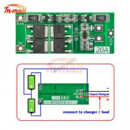 2S 20A BMS Charger 18650 Lithium Li-ion Battery Balance Protection Board Robotics Bangladesh