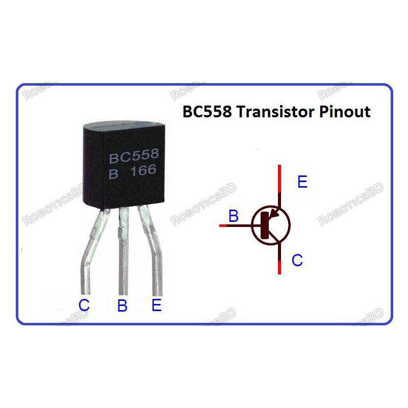 BC558 Transistor(PACK OF 5) Robotics Bangladesh BC558 Transistor(PACK OF 5) Robotics Bangladesh