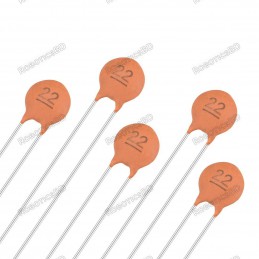 22pF Ceramic Capacitors (pack of 5) Robotics Bangladesh