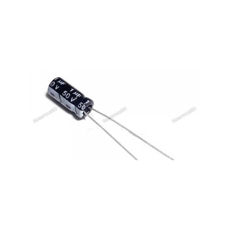 1UF 50V CAPACITOR (pack of 5) Robotics Bangladesh 1UF 50V CAPACITOR (pack of 5) Robotics Bangladesh