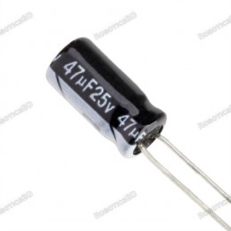 47uF 25V Capacitor (pack of 5) Robotics Bangladesh