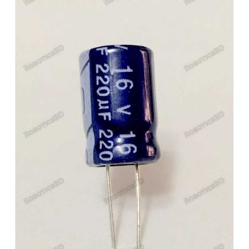 220uf 16v Capacitor Robotics Bangladesh 220uf 16v Capacitor Robotics Bangladesh