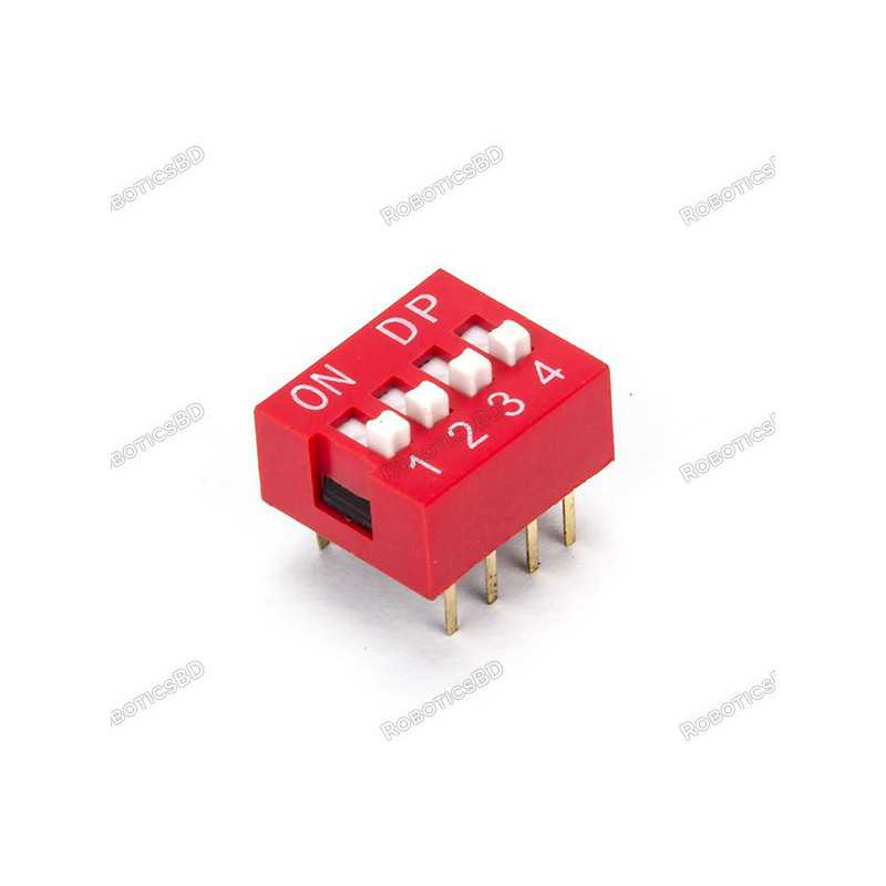 DIP Switch - 4 Position Robotics Bangladesh DIP Switch - 4 Position Robotics Bangladesh