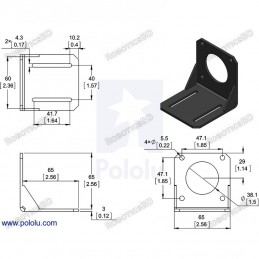 Steel L-Bracket for NEMA 23 Stepper Motors Robotics Bangladesh