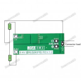 2S 20A 7.4V 8.4V 18650 Lithium Battery Protection Board/BMS Board Standard Robotics Bangladesh