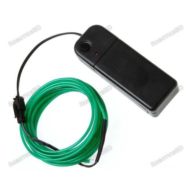 EL Wire-Green 3m With Pocket Inverter Robotics Bangladesh EL Wire-Green 3m With Pocket Inverter Robotics Bangladesh