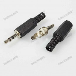 Audio Jack 3.5mm 3 Poles Stereo Male Plug Solder Connector Robotics Bangladesh