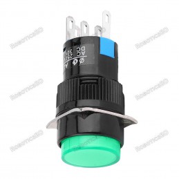 AL6-A With LED color Green AC 3A/250V (DC 30V/5A) 5Pin Push Switch Robotics Bangladesh