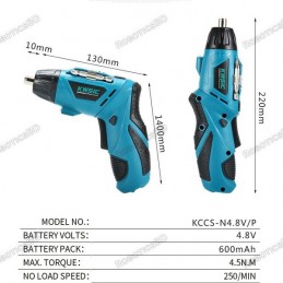 KWSIC Folding Cordless Electric Drill Screwdriver Power Drill with 45 Bits Tool Set Robotics Bangladesh