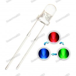 RGB 2 Pin LED 5mm (pack of 5) Robotics Bangladesh