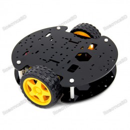 Smart Robot Chassis Kit Black 2WD Robotics Bangladesh