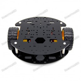 Smart Robot Chassis Kit Black 2WD Robotics Bangladesh