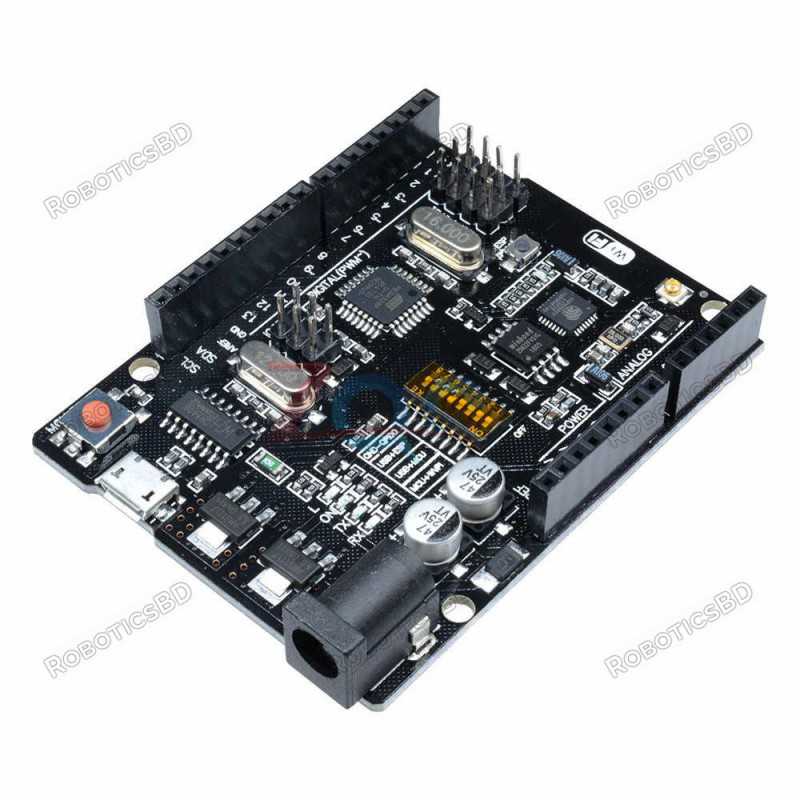 MicroPython Board R3 ATmega328P+ESP8266, 8Mb flash, USB-TTL CH340G, Micro-USB Robotics Bangladesh MicroPython Board R3 ATmega328P+ESP8266, 8Mb flash, USB-TTL CH340G, Micro-USB Robotics Bangladesh