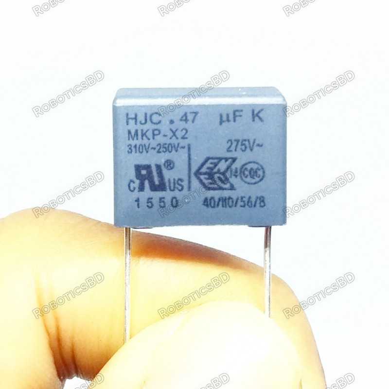HJC 474 0.47UF K 250V to 275 safety capacitor Robotics Bangladesh HJC 474 0.47UF K 250V to 275 safety capacitor Robotics Bangladesh