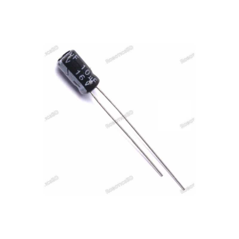 10uf 16v Capacitor ( pack of 5) Robotics Bangladesh 10uf 16v Capacitor ( pack of 5) Robotics Bangladesh
