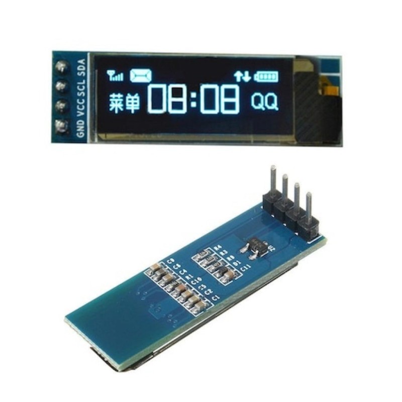 0.91 inch 128x32 Blue OLED Display Module with I2C/IIC Serial Interface Robotics Bangladesh