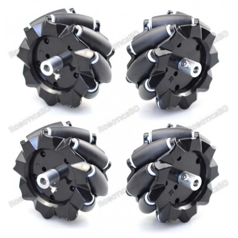 80mm Mecanum Wheel Omni-directional for Smart Robot with 6mm hubs Package Robotics Bangladesh 80mm Mecanum Wheel Omni-directional for Smart Robot with 6mm hubs Package Robotics Bangladesh