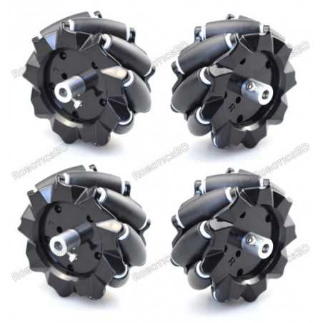 80mm Mecanum Wheel Omni-directional for Smart Robot with 6mm hubs Package Robotics Bangladesh