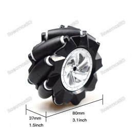 80mm Mecanum Wheel Omni-directional for Smart Robot with 6mm hubs Package Robotics Bangladesh