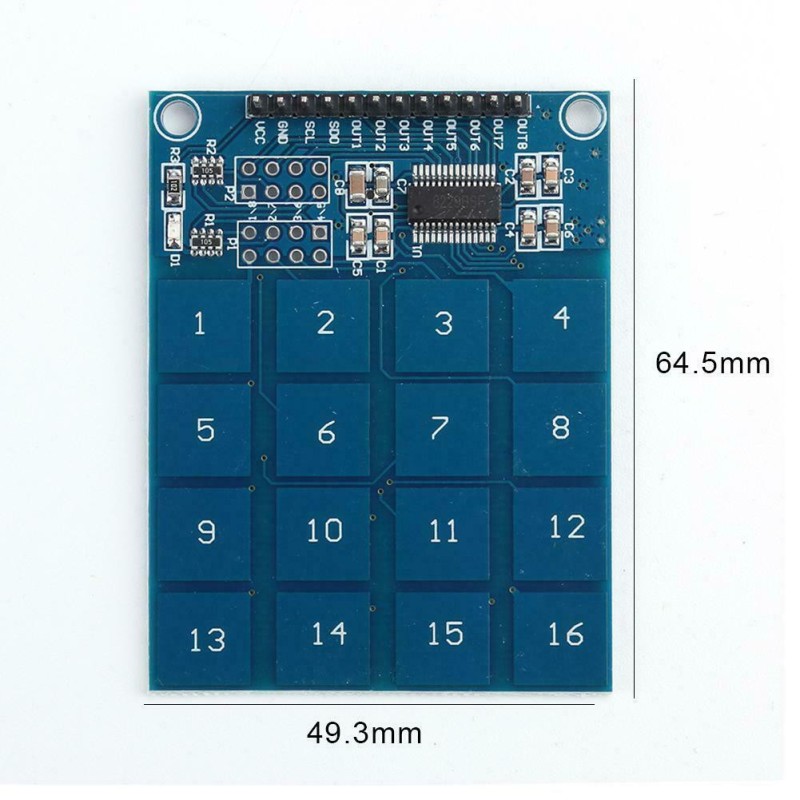 Arduino TTP229 16 Channel Digital Capacitive Switch Touch Sensor Module GM Robotics Bangladesh