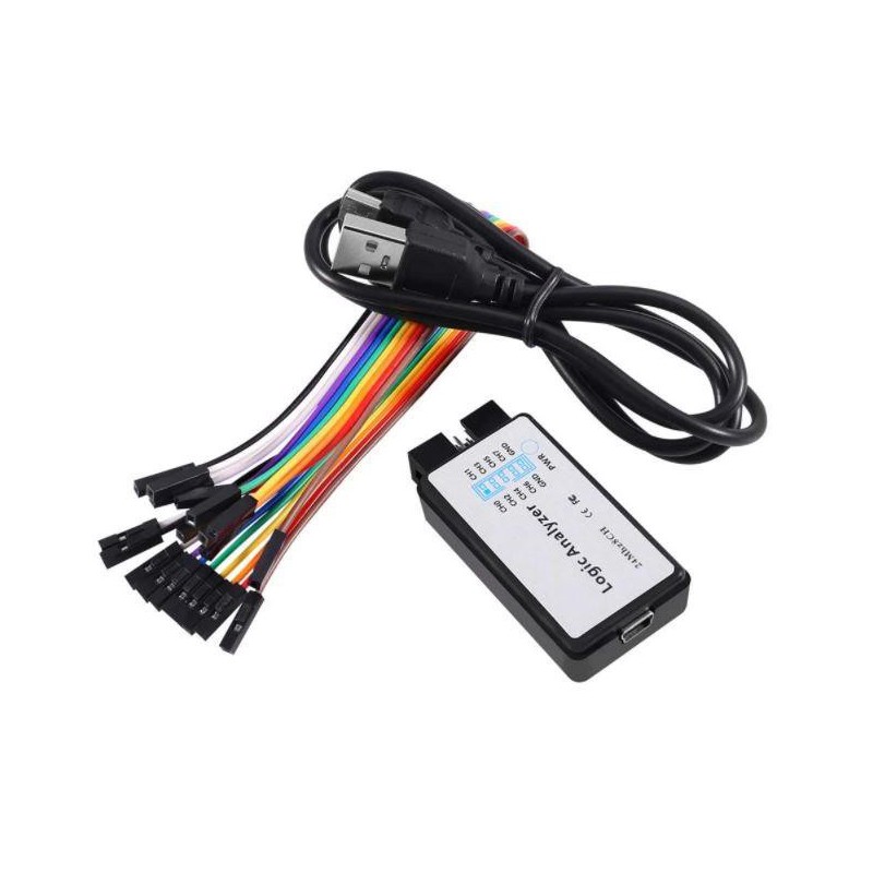 USB Saleae Compatible 24MHz 8Channel Logic Analyzer Latest Support 1.1.