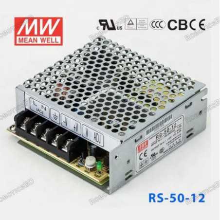 12V DC Switching Power Supply Mean Well RS-50-12 Robotics Bangladesh