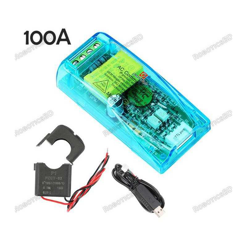 PZEM-004T V3.0 AC Digital Multifunction Meter Watt Power Volt Amp With Coil 100A Robotics Bangladesh PZEM-004T V3.0 AC Digital Multifunction Meter Watt Power Volt Amp With Coil 100A Robotics Bangladesh