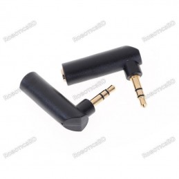 L Shape 3.5Mm Right Angle Female To 3.5Mm Male Plug Adapter Connector Robotics Bangladesh