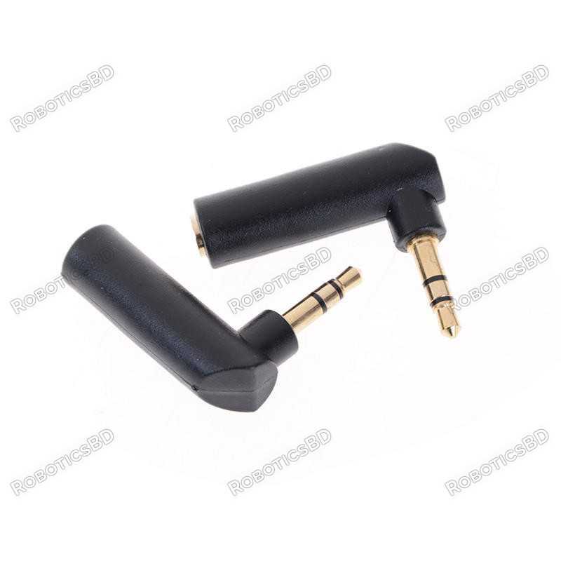 L Shape 3.5Mm Right Angle Female To 3.5Mm Male Plug Adapter Connector Robotics Bangladesh L Shape 3.5Mm Right Angle Female To 3.5Mm Male Plug Adapter Connector Robotics Bangladesh