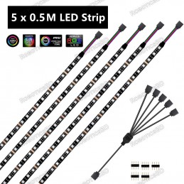 5050 12V RGB LED Strip For Computer Case 5x.