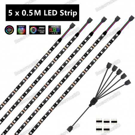 5050 12V RGB LED Strip For Computer Case 5x.