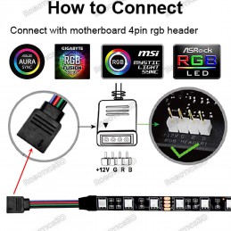 5050 12V RGB LED Strip For Computer Case 5x.