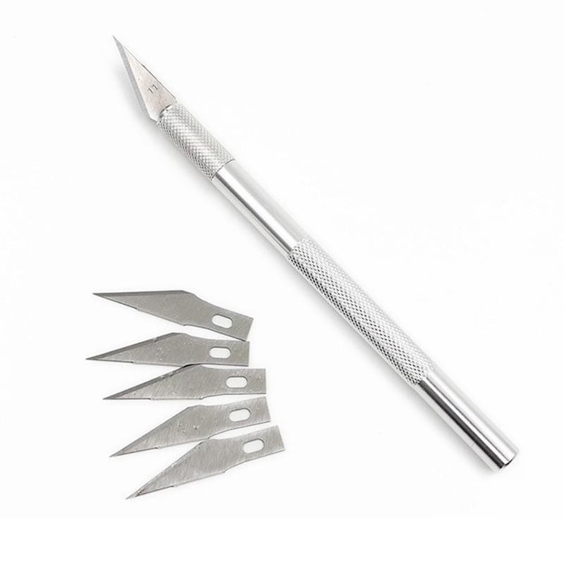 Metal Scalpel Hobby Cutter: Engraving Crafting Tool (6 Blades) Robotics Bangladesh