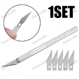 Metal Scalpel Hobby Cutter: Engraving Crafting Tool (6 Blades) Robotics Bangladesh