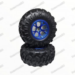 Off-Road Wheels - 130x60mm (Pair) Robotics Bangladesh