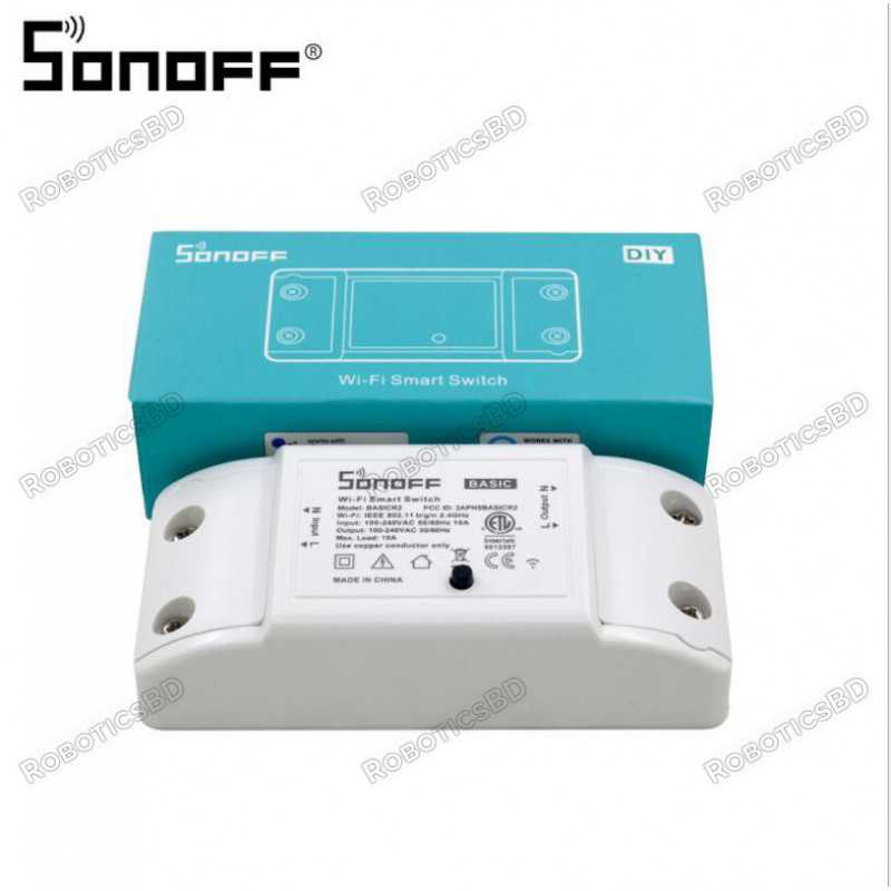 Sonoff Basic R2- WiFi Wireless Smart Switch Robotics Bangladesh Sonoff Basic R2- WiFi Wireless Smart Switch Robotics Bangladesh