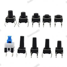 Tactile Push Button Switch 10 Values 6x6mm Micro Momentary Tact Button Switches Robotics Bangladesh
