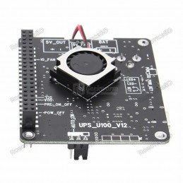 Raspberry Pi 4B/3B+/3B U100 UPS HAT Expansion Board with Cooling Fan Robotics Bangladesh
