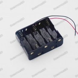 10 X 1.5V AA Back to Back Plastic Battery Holder with Wire Robotics Bangladesh