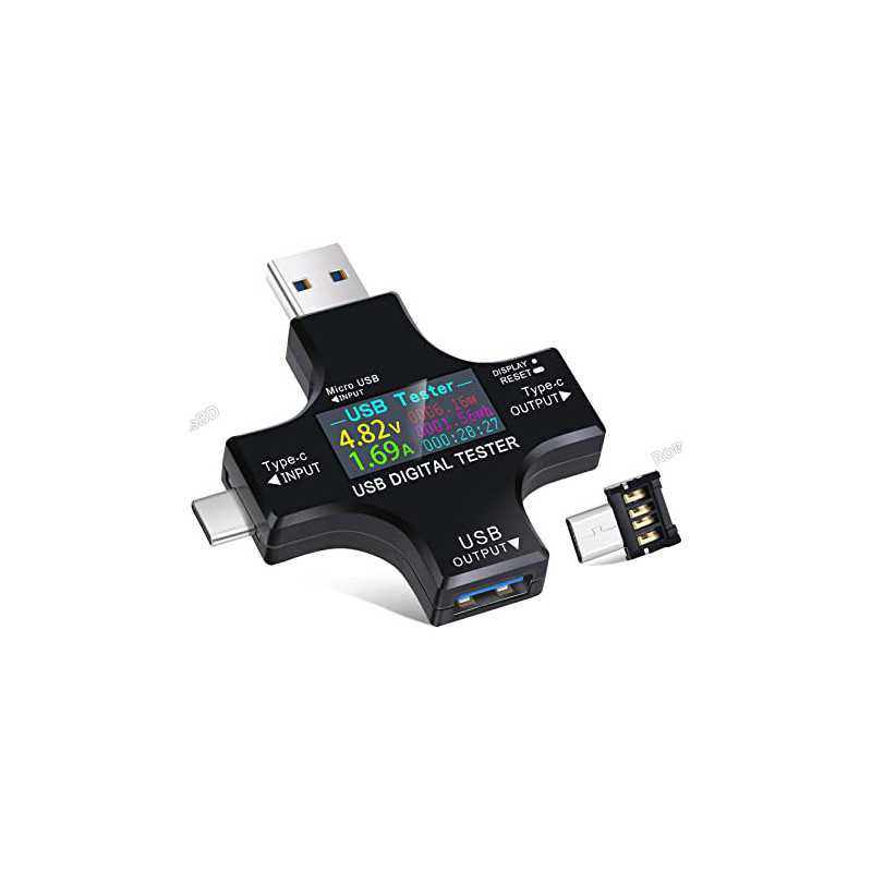 Multifunctional 2 in 1 Type C USB Tester Color Screen Robotics Bangladesh Multifunctional 2 in 1 Type C USB Tester Color Screen Robotics Bangladesh