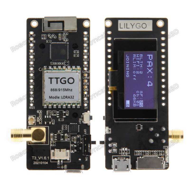 LILYGO TTGO LoRa32 915Mhz ESP32 OLED 0.96 Inch Wireless Module Robotics Bangladesh LILYGO TTGO LoRa32 915Mhz ESP32 OLED 0.96 Inch Wireless Module Robotics Bangladesh