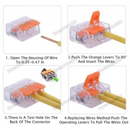 Wago 221 Compatible Electrical Connectors Wire Block Clamp Terminal Robotics Bangladesh